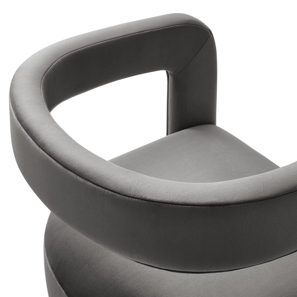 Winslow Storm Gray Barrel Performance Velvet Dining Chair - Ornate Home