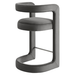 Winslow Storm Gray Performance Velvet Counter Stool - Ornate Home