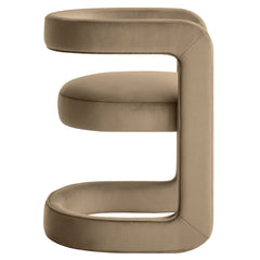 Winslow Taupe Barrel Performance Velvet Dining Chair - Ornate Home
