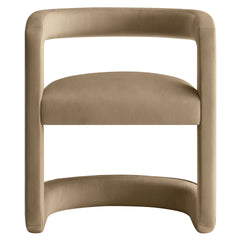 Winslow Taupe Barrel Performance Velvet Dining Chair - Ornate Home
