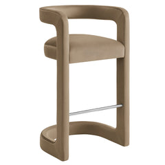 Winslow Taupe Performance Velvet Bar Stool (Set of 2) - Ornate Home