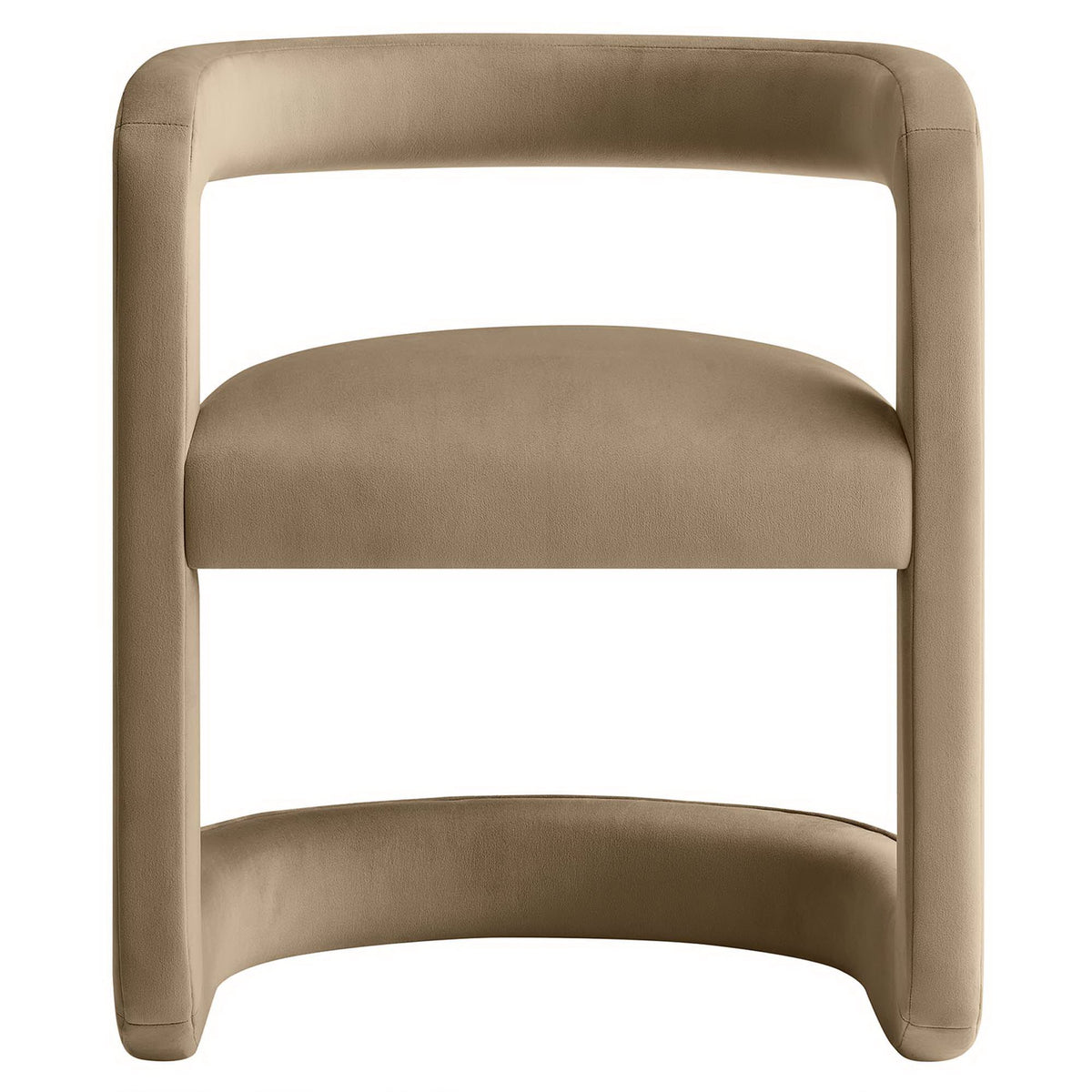 Winslow Taupe Performance Velvet Barrel Accent Chair - Ornate Home