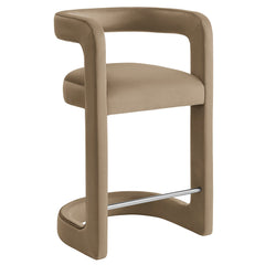 Winslow Taupe Performance Velvet Counter Stool - Ornate Home