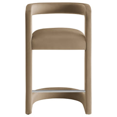 Winslow Taupe Performance Velvet Counter Stool - Ornate Home