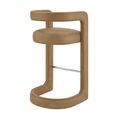 Winslow Toast Premium Vegan Leather Bar Stool (Set of 2) - Ornate Home