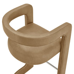 Winslow Toast Premium Vegan Leather Bar Stool (Set of 2) - Ornate Home