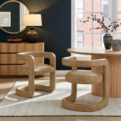 Winslow Toast Premium Vegan Leather Dining Chair - Ornate Home