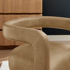 Winslow Toast Premium Vegan Leather Dining Chair - Ornate Home