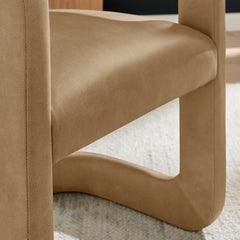 Winslow Toast Premium Vegan Leather Dining Chair - Ornate Home