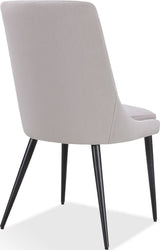 Winston Ash Grey/Black Upholstered Metal Leg Dining Chair (Set of 2) - Ornate Home