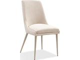 Winston Cream/Champagne Upholstered Metal Leg Dining Chair - Ornate Home