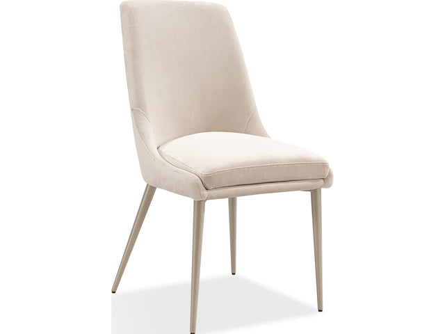 Winston Cream/Champagne Upholstered Metal Leg Dining Chair - Ornate Home