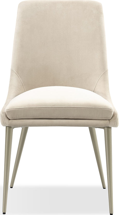 Winston Cream/Champagne Upholstered Metal Leg Dining Chair - Ornate Home