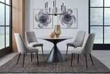 Winston Grigio Stone Top Metal Base Round Dining Table - Ornate Home