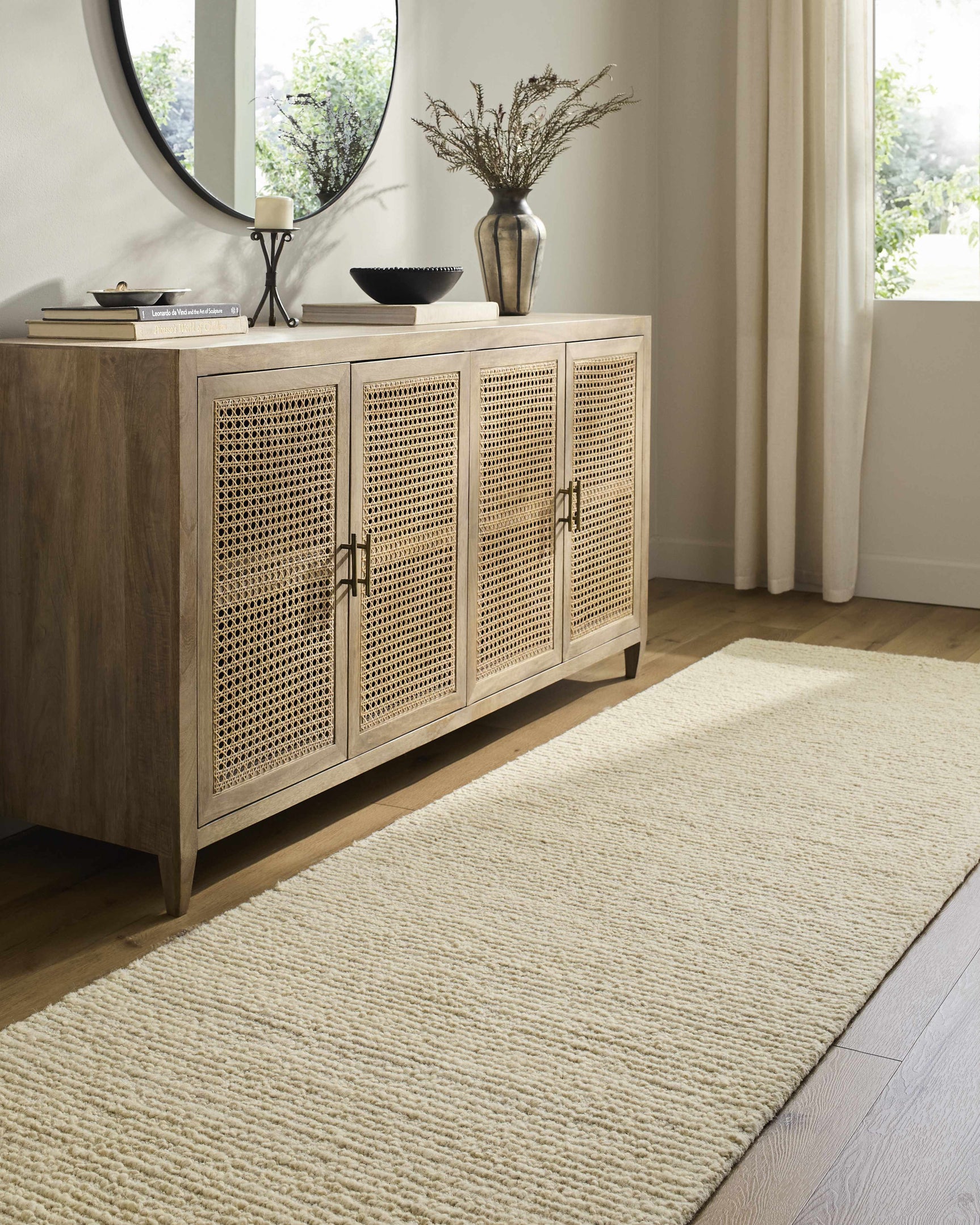 Winta Cream Wool Area Rug - Ornate Home
