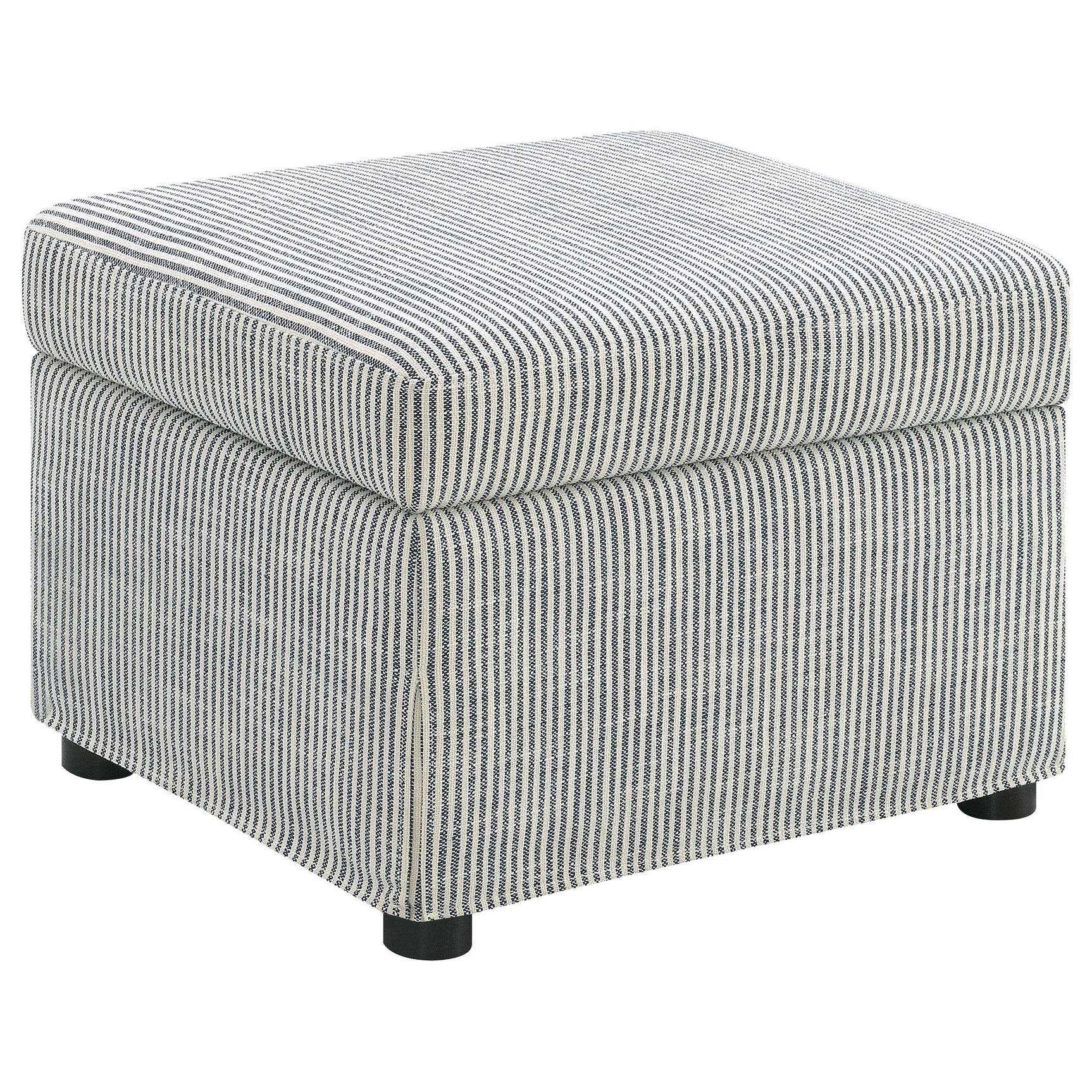 Winter Grey Upholstered Hydraulic Lift Top Storage Ottoman - Ornate Home