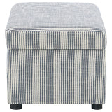 Winter Grey Upholstered Hydraulic Lift Top Storage Ottoman - Ornate Home