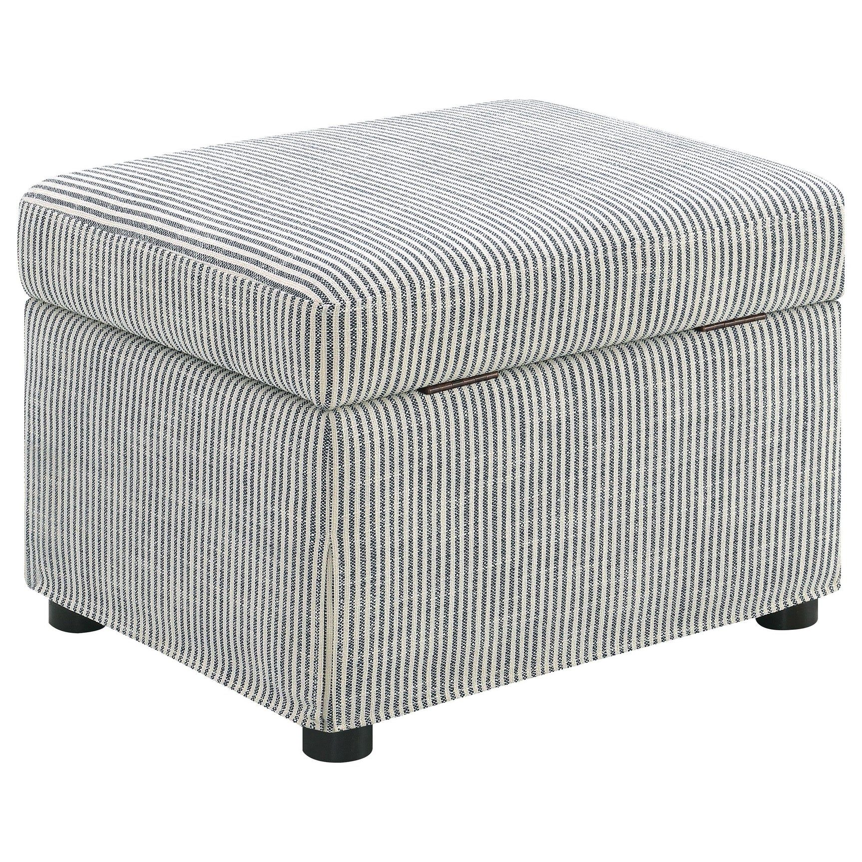 Winter Grey Upholstered Hydraulic Lift Top Storage Ottoman - Ornate Home