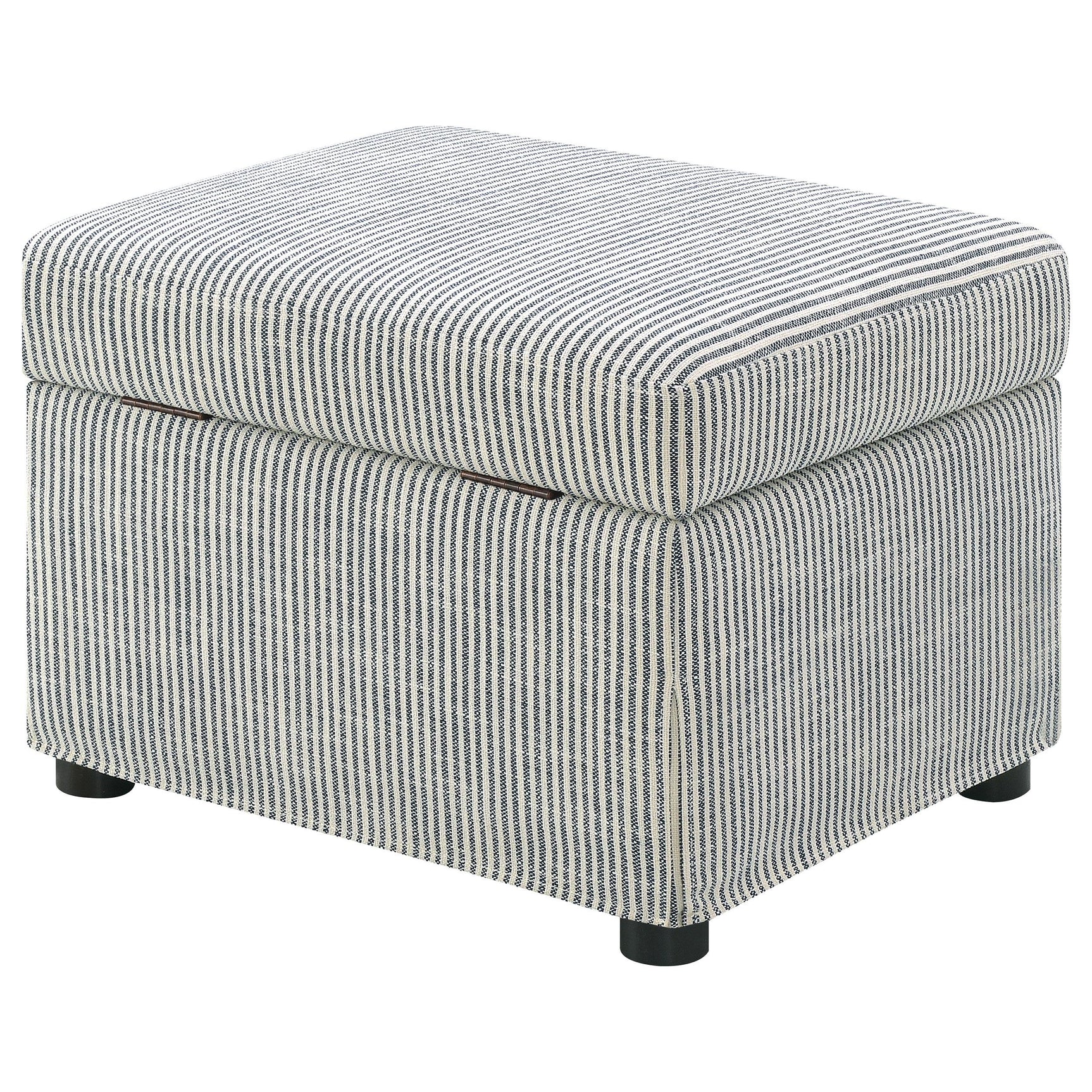 Winter Grey Upholstered Hydraulic Lift Top Storage Ottoman - Ornate Home