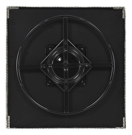 Winter Grey Upholstered Sloped Arm Accent Swivel Chair - Ornate Home