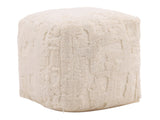 Winter Ivory Pouf - Ornate Home