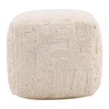 Winter Ivory Pouf - Ornate Home