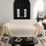Winter Soft Plush Fleece Sofa Blanket Leaves Jacquard Couch Covers for Couches - Ornate Home