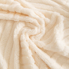 Winter Soft Plush Fleece Sofa Blanket Leaves Jacquard Couch Covers for Couches - Ornate Home