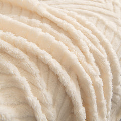 Winter Soft Plush Fleece Sofa Blanket Leaves Jacquard Couch Covers for Couches - Ornate Home