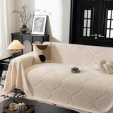 Winter Soft Plush Fleece Sofa Blanket Leaves Jacquard Couch Covers for Couches - Ornate Home