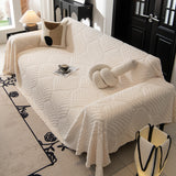 Winter Soft Plush Fleece Sofa Blanket Leaves Jacquard Couch Covers for Couches - Ornate Home
