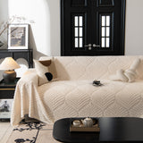 Winter Soft Plush Fleece Sofa Blanket Leaves Jacquard Couch Covers for Couches - Ornate Home