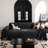 Winter Soft Plush Fleece Sofa Blanket Leaves Jacquard Couch Covers for Couches - Ornate Home