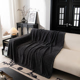Winter Soft Plush Fleece Sofa Blanket Leaves Jacquard Couch Covers for Couches - Ornate Home