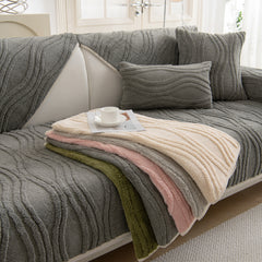 Winter Thickened Non-slip Blanket, Three-Dimensional Embossed Cotton Velvet Sofa Cover - Ornate Home