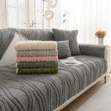 Winter Thickened Non-slip Blanket, Three-Dimensional Embossed Cotton Velvet Sofa Cover - Ornate Home