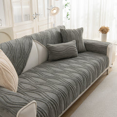Winter Thickened Non-slip Blanket, Three-Dimensional Embossed Cotton Velvet Sofa Cover - Ornate Home