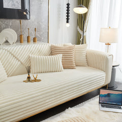 Winter Thickened Rabbit Plush Non-slip Sofa Cushion, Faux Fur Fluffy Furniture Protector - Ornate Home