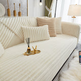 Winter Thickened Rabbit Plush Non-slip Sofa Cushion, Faux Fur Fluffy Furniture Protector - Ornate Home