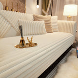 Winter Thickened Rabbit Plush Non-slip Sofa Cushion, Faux Fur Fluffy Furniture Protector - Ornate Home