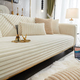 Winter Thickened Rabbit Plush Non-slip Sofa Cushion, Faux Fur Fluffy Furniture Protector - Ornate Home