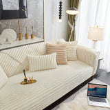 Winter Thickened Rabbit Plush Non-slip Sofa Cushion, Faux Fur Fluffy Furniture Protector - Ornate Home
