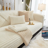 Winter Thickened Rabbit Plush Non-slip Sofa Cushion, Faux Fur Fluffy Furniture Protector - Ornate Home