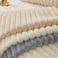 Winter Thickened Rabbit Plush Non-slip Sofa Cushion, Faux Fur Fluffy Furniture Protector - Ornate Home