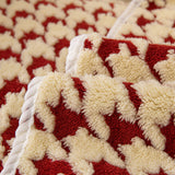 Winter Thickened Sherpa Fleece Houndstooth Sofa Cushion, Non-slip Sofa Cover with Plush - Ornate Home