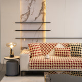 Winter Thickened Sherpa Fleece Houndstooth Sofa Cushion, Non-slip Sofa Cover with Plush - Ornate Home