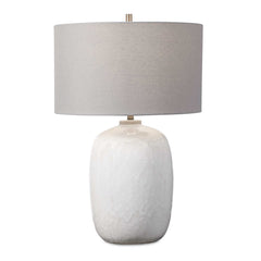 Winterscape White Glaze Table Lamp - Ornate Home