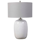 Winterscape White Glaze Table Lamp - Ornate Home