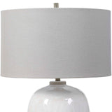 Winterscape White Glaze Table Lamp - Ornate Home