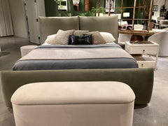Winthrop Olive Green King Panel Bed